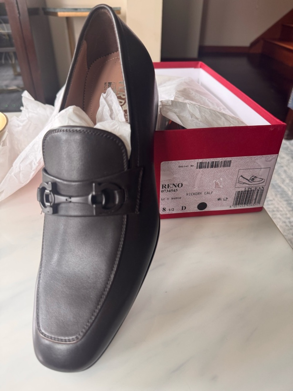 Salvatore Ferragamo Men's Brown Leather Bit Loafer